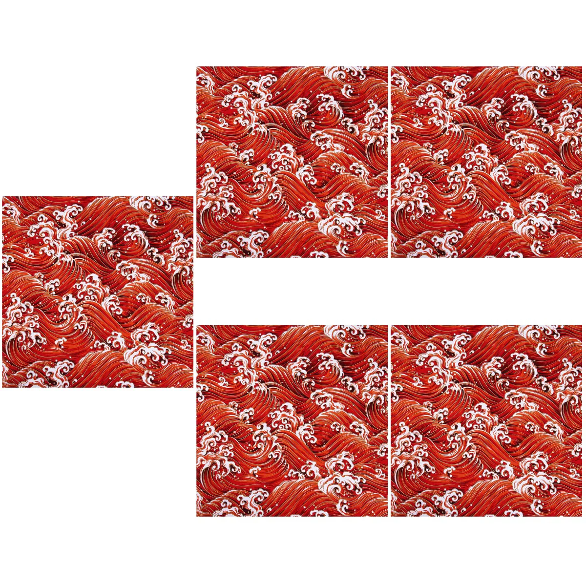

5pcs Japanese Style Wrapping Cloth Printed Handkerchief Decorative Bento Cloth Packaging Cloth