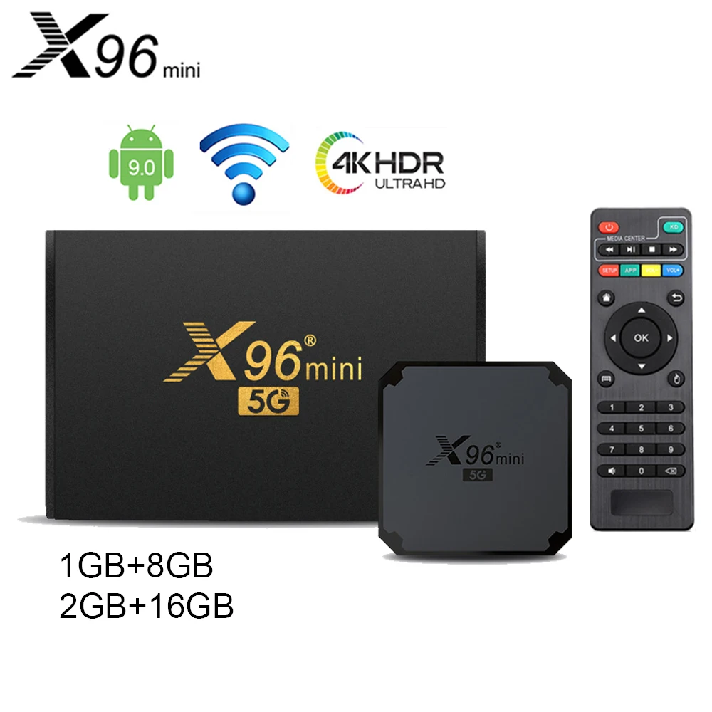 

ТВ-приставка X96mini, Android, 1 ГБ, 8 ГБ, 2 ГБ, 16 ГБ