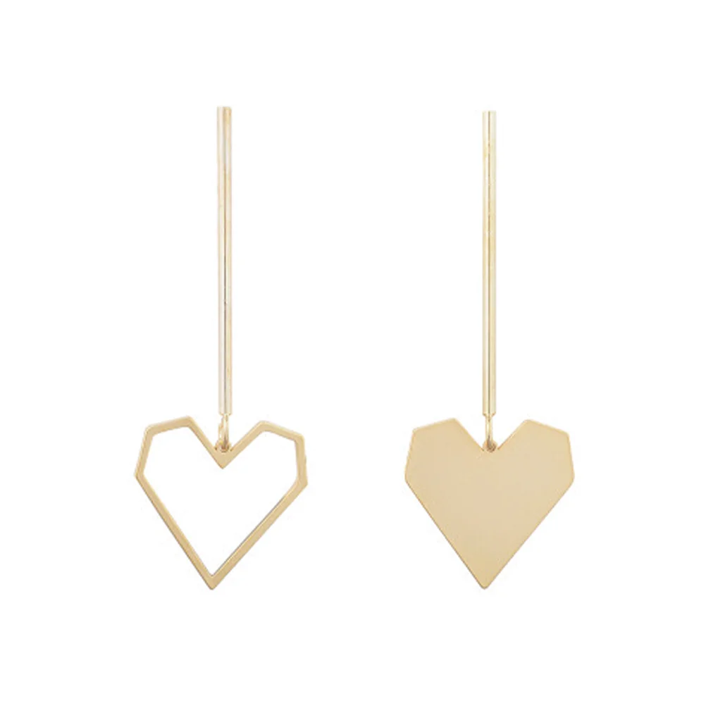 

Asymmetric Earrings Heart-shaped Eardrop Decorative for