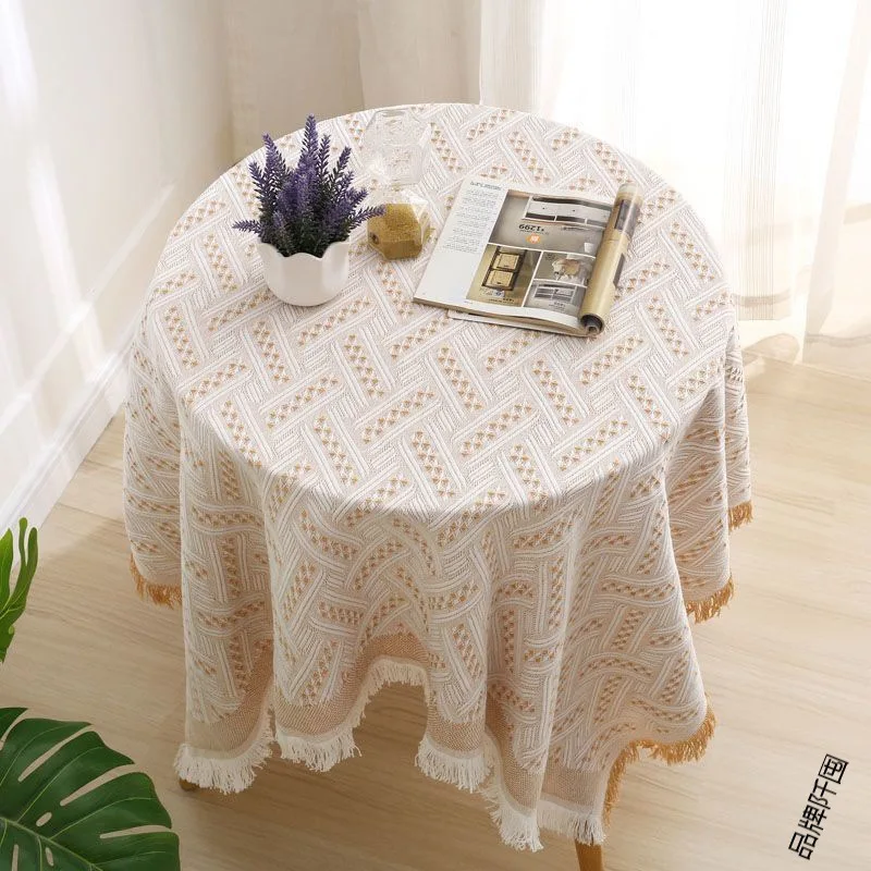 

Light excessive thickening desk cloth knitting round table cloth_AN3449