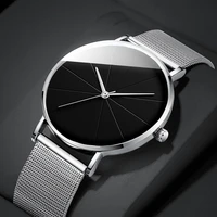 fashion men brand watches stainless steel mesh belt quartz wristwatch man business leather bracelet luminous clock sport watch