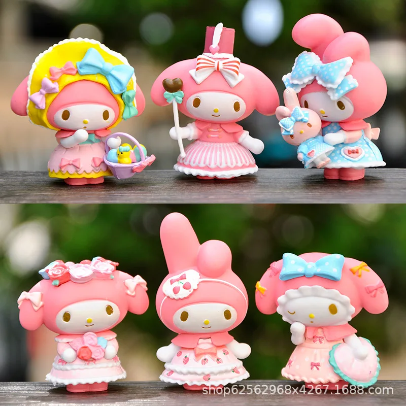 

New 6 Pink Cat Doll Dolls, Small Hand Cake, Mobile Phone Shell Decoration Accessories, Landscape Tabletop Decoration