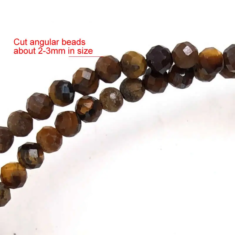 Ожерелье из натурального камня браслет бисера 2 мм граненый кристалл кварцевый