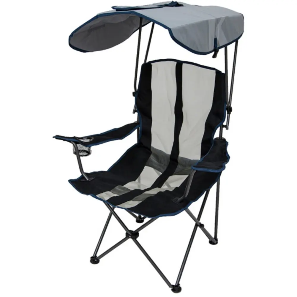 

POPTOP оригинальный стул с навесом-складной стул для кемпинга, задних дверей и мероприятий на свежем воздухе-темно-синяя полоса