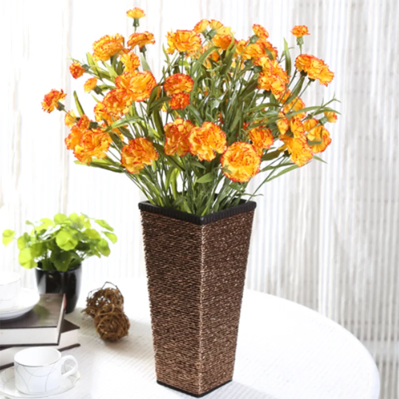 

Китайская Золотая высушенная ваза для цветов, деревянный пол, высокие минималистичные горшки для растений, винтажные Роскошные вазы для сп...