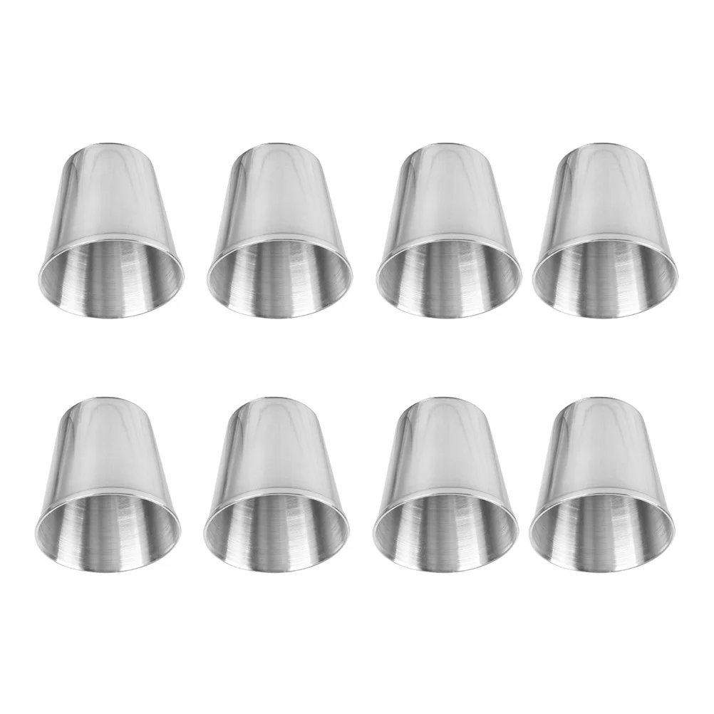 

6 Pcs Beer Mug Travel Espresso Cup Water Mug Travel Utensil Set Stainless Steel Glass Portable Outdoor Mug