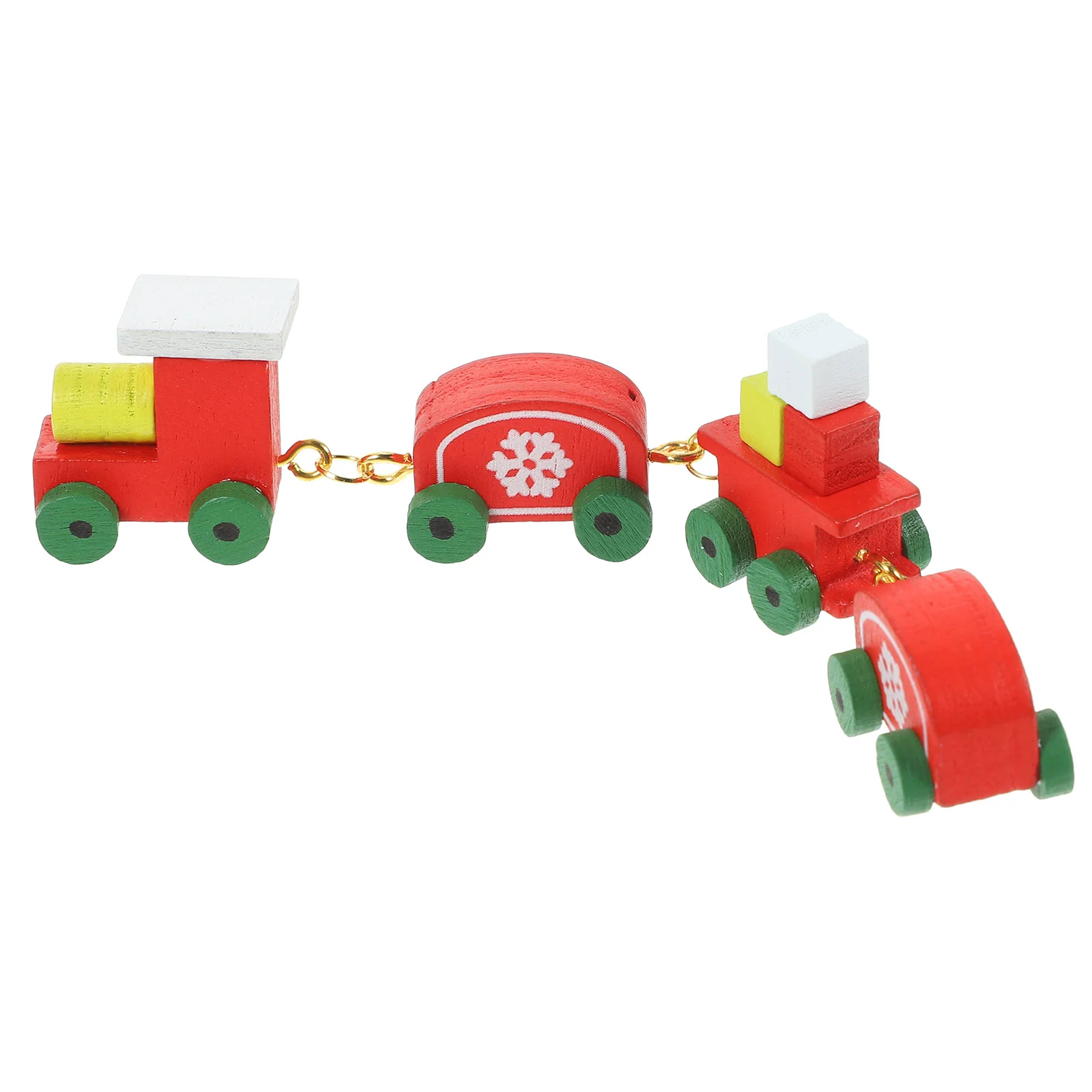 

House Christmas Wood Train Models Miniature Train Decoration Home Decors