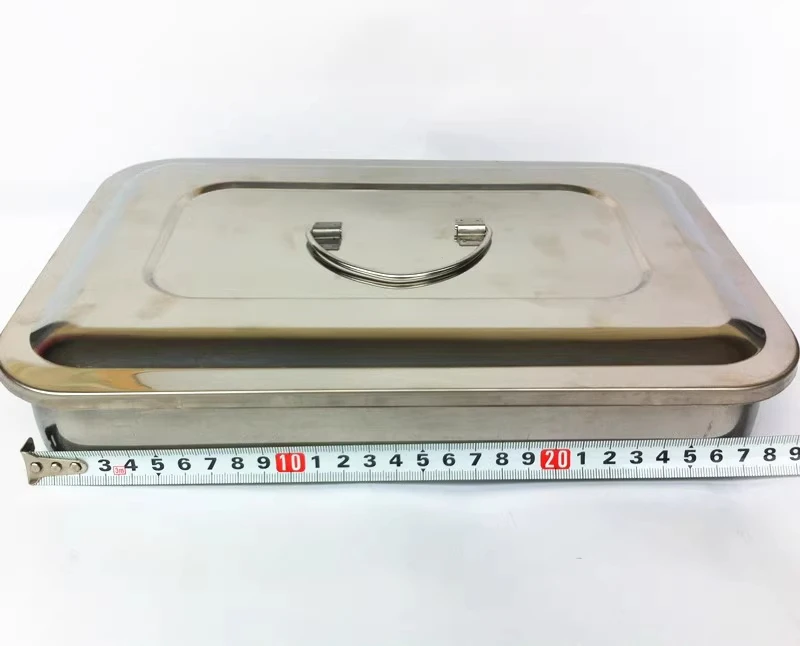 1 шт. лоток из нержавеющей стали два размера квадратная пластина с крышкой