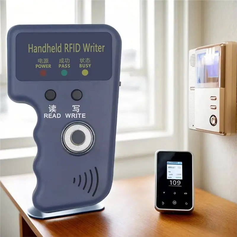 Фото 【День отца】RW1990 I-Button Handheld Copier Kit RFID Duplicator Reader 125Khz T5577 Keychain EM4305 CET5200 TM Chip Cards RW19 №2