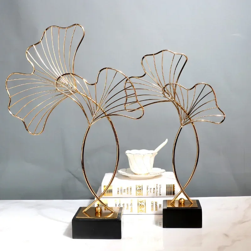 

New home soft-packed marble crafts ornaments Study room model metal crafts processing custom