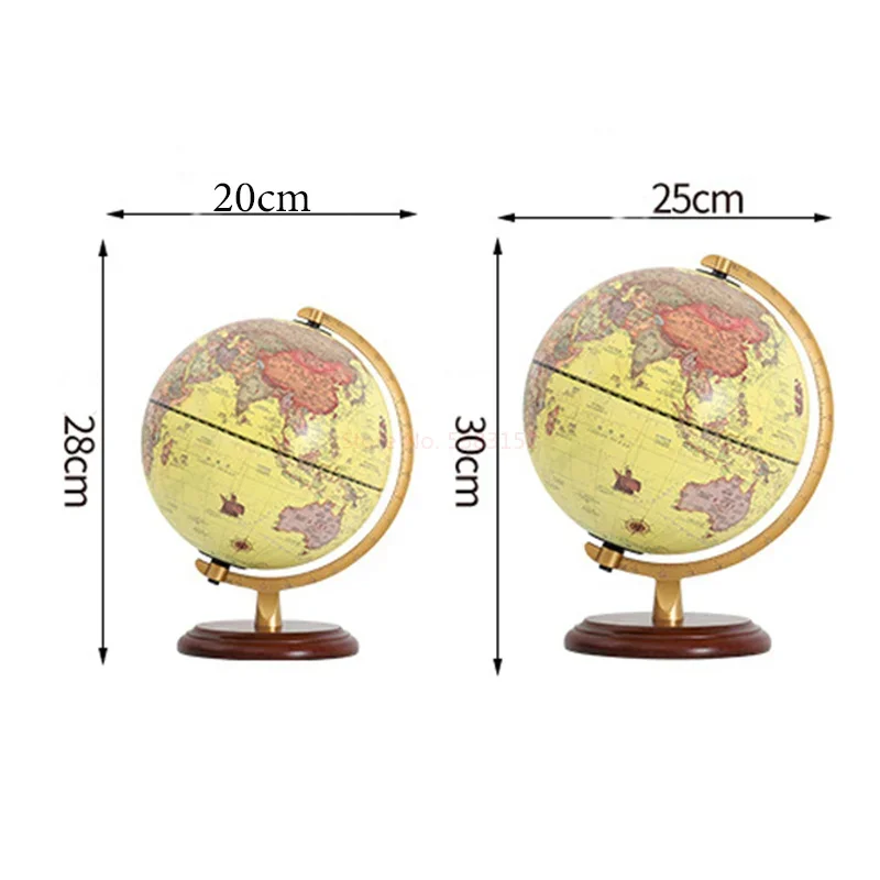 

360 World Geography Degree English Earth All Desk Retro Map Table Decoration 20/25cm Led Lamp World Globe Map Rotating In