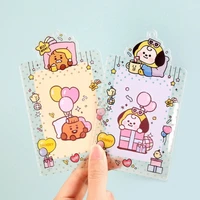 22jcbth21new cartoon cute baby series transparent card sleeve bus card bag student work certificate protection bag bag ornaments