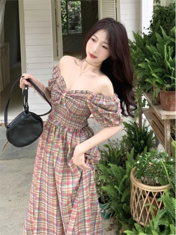 

Летнее платье в богемном стиле с рукавом-фонариком, модное элегантное милое длинное платье с бантом на шее для женщин, платья для торжественных случаев