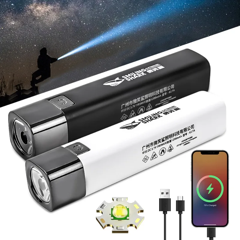 

Strong Light Mini Flashlight USB Charging Outdoor LED Small Flashlight Walking Portable Household Lighting Flashlight Cycling