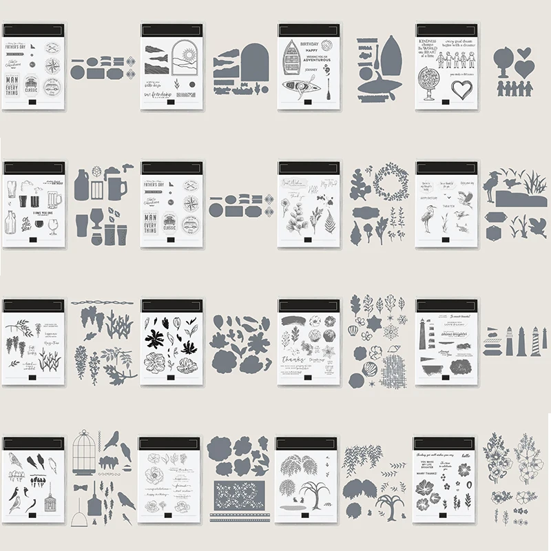 

July to December 2022 Stampin Pattern Clear Stamps and Metal Cutting Dies Set For DIY Craft Making Card Scrapbooking Stamps Up