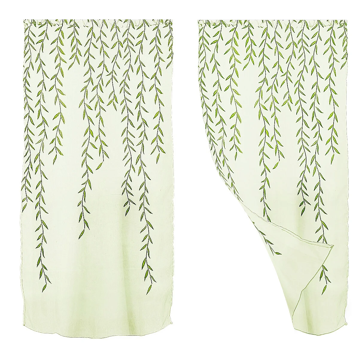 

WINOMO Transparent Tulle Window Sheer Window Curtain Elegant Voile Curtain with Wicker Pattern for Bedroom Living Room -