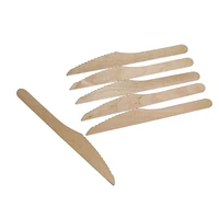 100pcs perfect wooden disposable cutlery knifes