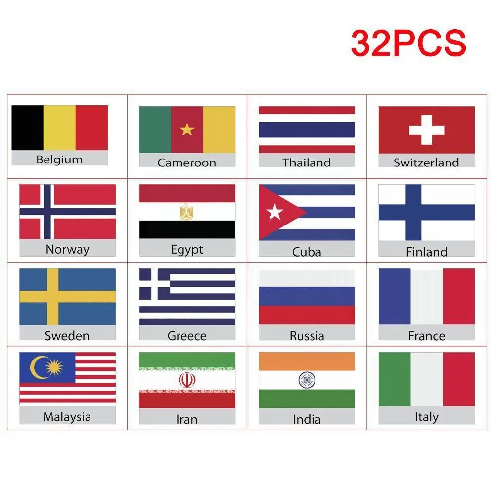 

32 пластиковых водонепроницаемых флага, английский язык, обучение словам, флэш-фотовспышка, цветные игровые карты, образовательные карты, ра...