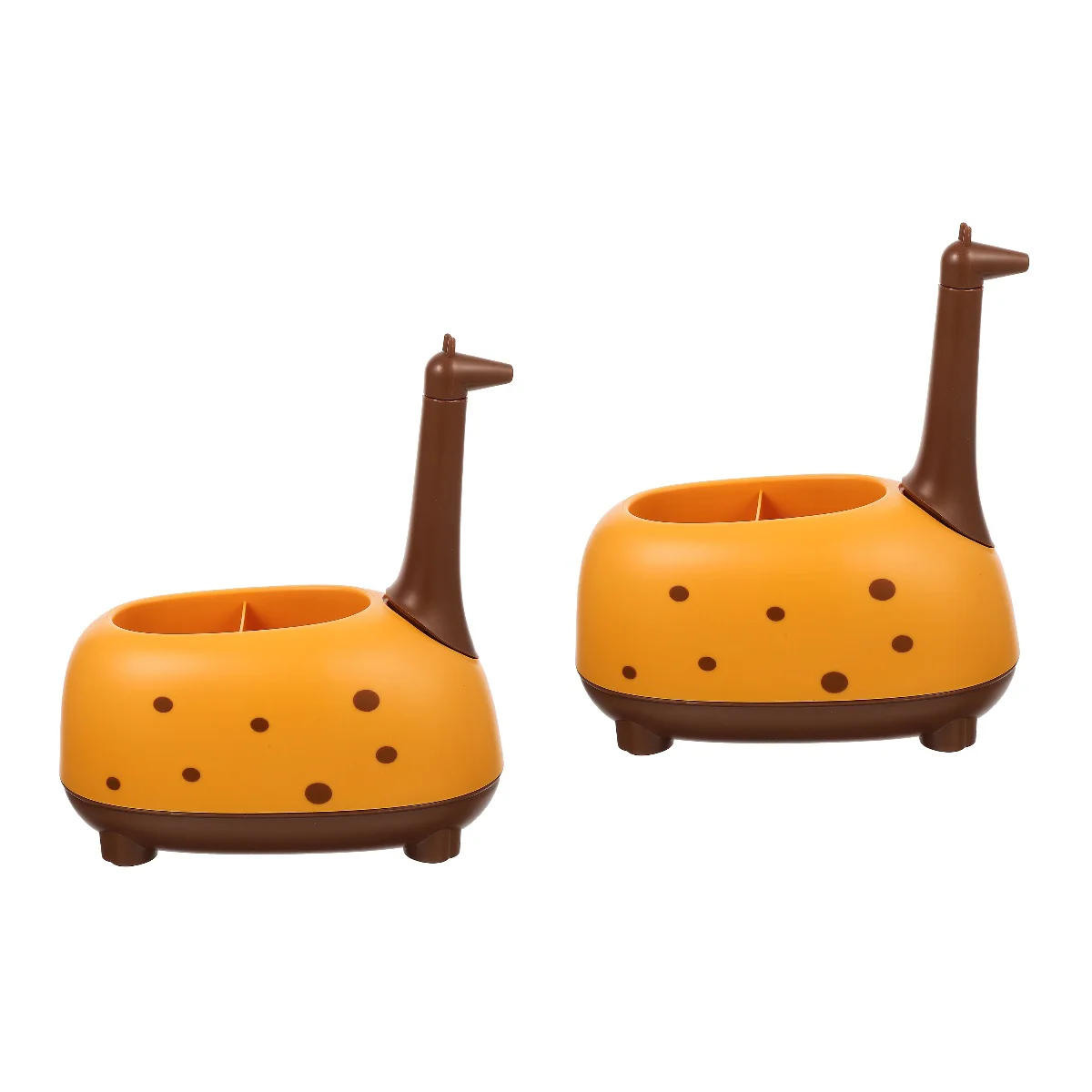 

2pcs Giraffe Pen Holder Student Large Capacity Pen Bucket Office Ornament Kids Cup