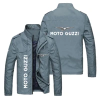 new moto guzzi logo spring autumn men stand collar casual sweatshirt long sleeve zipper cardigan jacket 5 colors