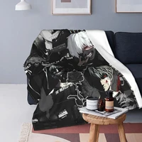 kaneki tokyo ghoul flannel blankets japanese manga anime harajuku horror awesome throw blanket for home 150125cm
