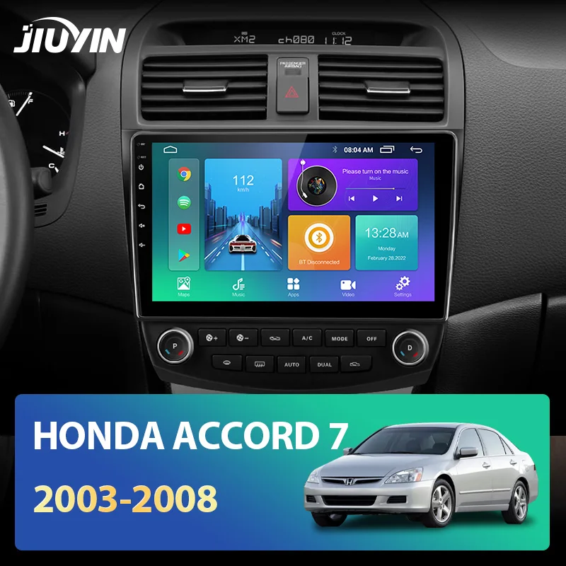 Автомагнитола JIUYIN 2 din Android для Honda Accord 7 2003-2008 Carplay 4G GPS |