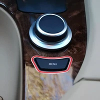 car control console multimedia panel menu button decorative frame cover interior stickers for bmw 5 series e60 car accessories