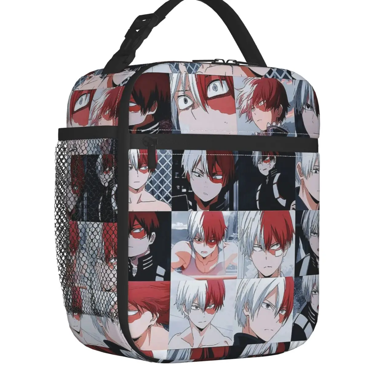 

My Hero Academia Shoto Todoroki Resuable Lunch Box MHA Anime Thermal Cooler Food Insulated Lunch Bag School Children Student