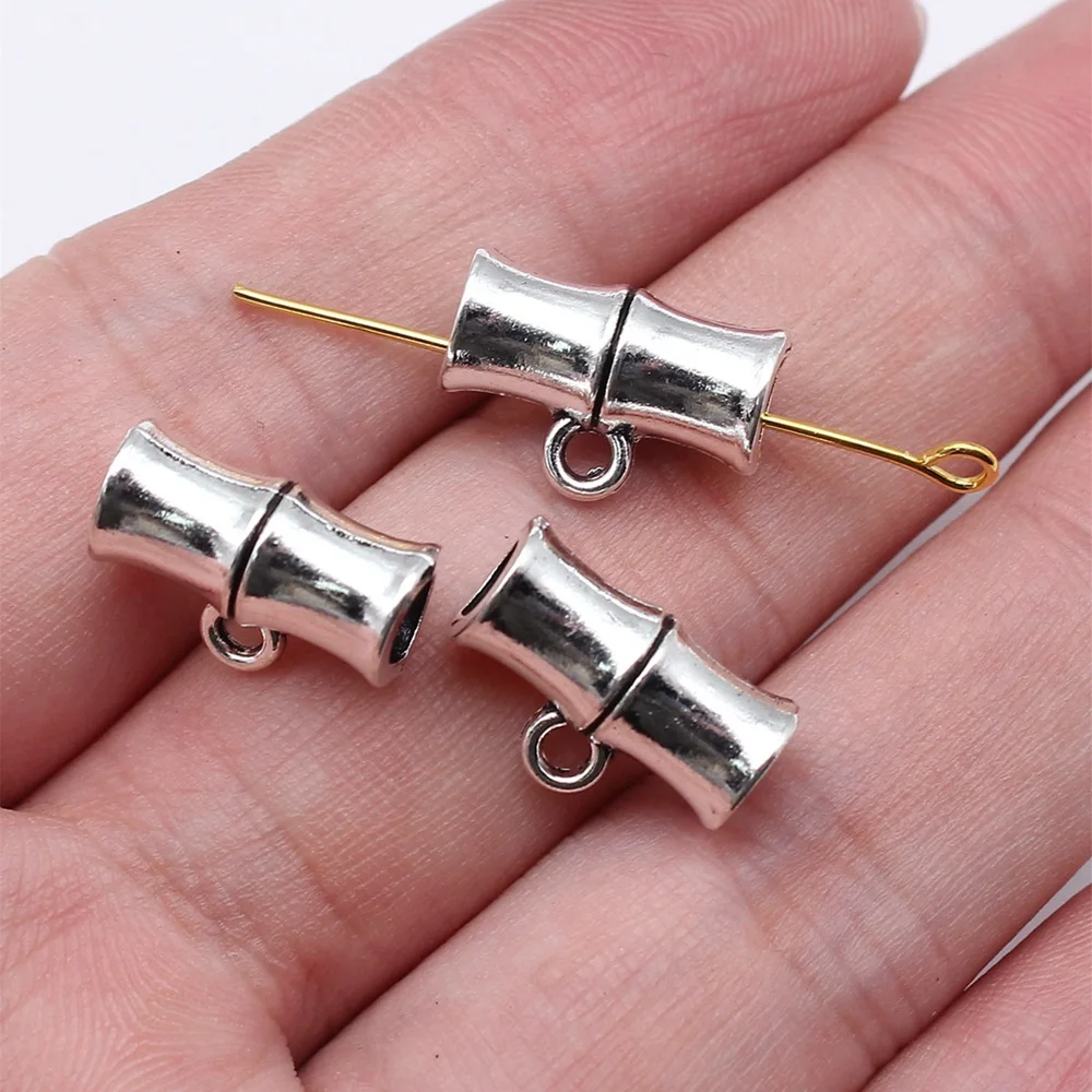 10 шт./партия бамбуковые бусины для бижутерии 15x10x7 мм