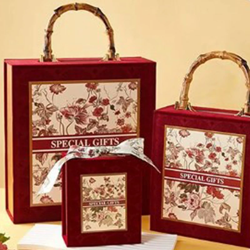 Новая круглая бамбуковая сумка D-образной формы деревянные ручки ручной работы