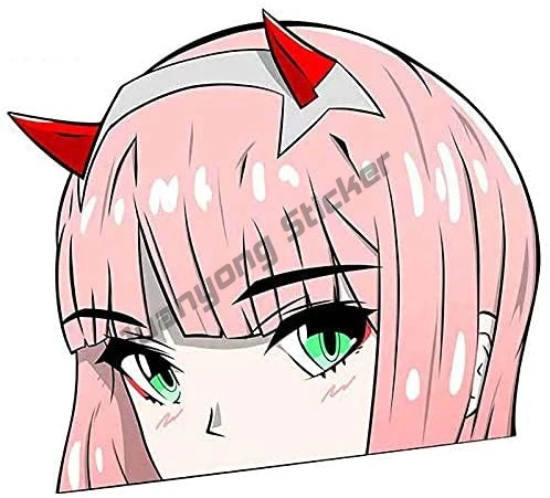 

Darling In The Franxx Zero Two Anime Car Decal Spy Car Sticker Motorcycle Sticker Blocking Scratches Vinyl Car Decal PVC13x10cm