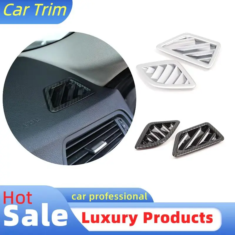 

LHD Car Sytling 2 Pcs For 11-2017 BMW 5 Series F07 F10 F11 ABS Instrument Side Air Outlet Vent Cover Trim Carbon Fiber Or Chrome