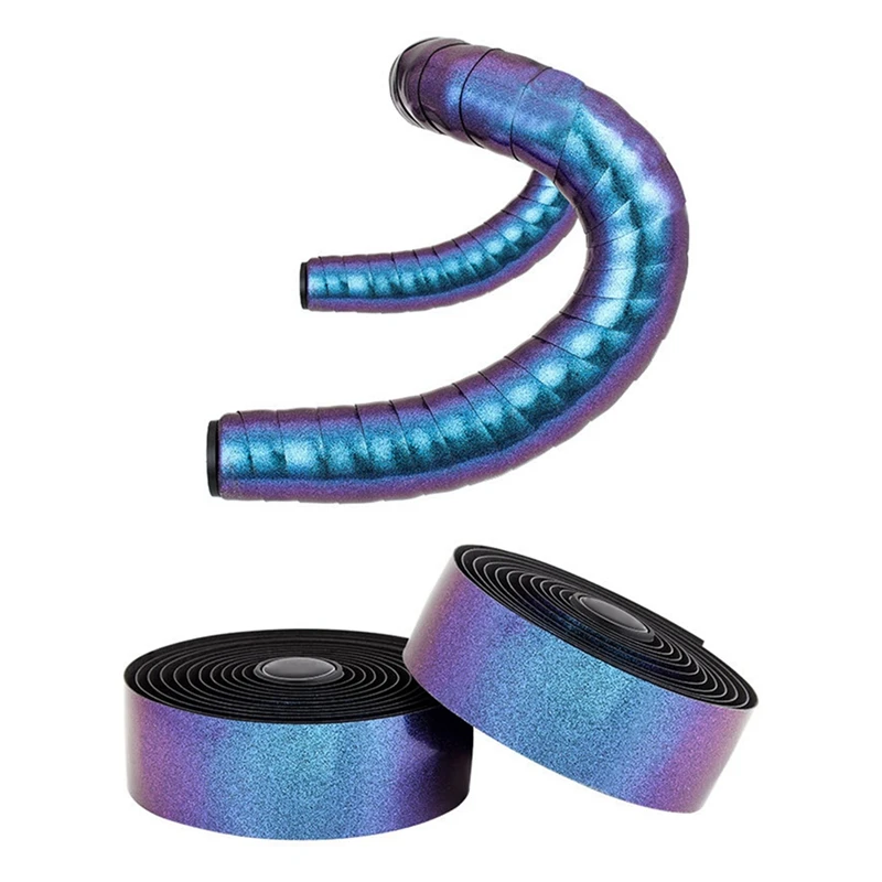 2Pcs Color Road Bike Bar Tape Bicycle Handlebar Breathable Sweat Anti-Skid Wrap