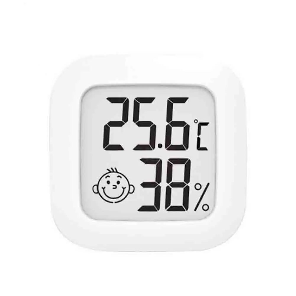 

Thermometer Thermo-Hygrometer Family For Room 43x42x13mm 50℃~70℃ ABS CR2032 Button Battery Digital LCD Display