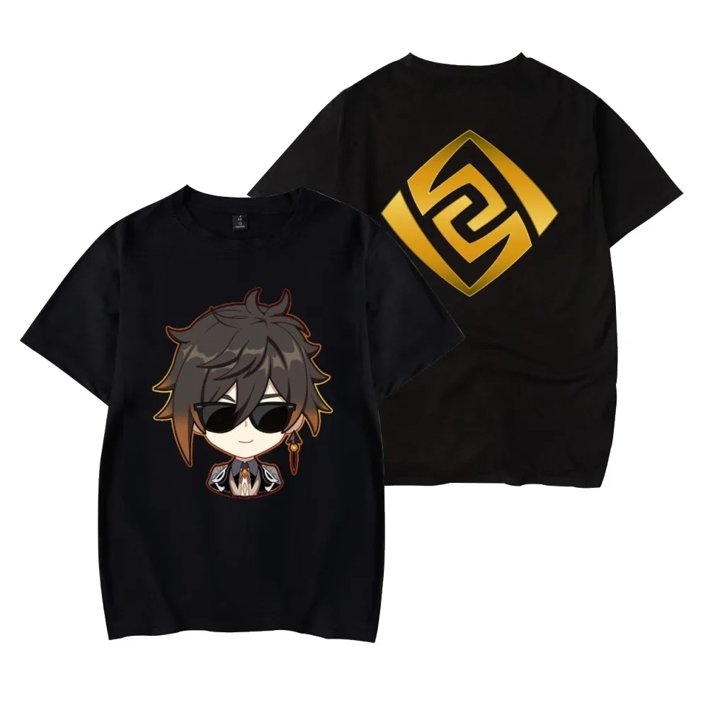 

Genshin Impact Anime 3D Printed Short Sleeve Casual Y2K Cloths Oversized Men/Women's T-Shirt