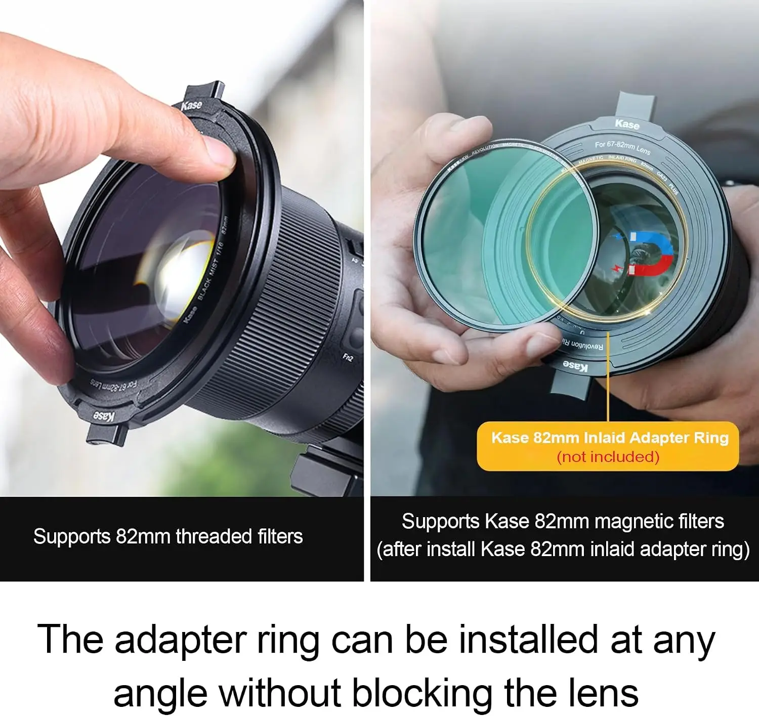 Переходник Kase Revolution Ring Variable 67-82 мм, 1 кольцо подходит для объективов 67727782 мм, для фильтров 82 мм (art.: 3920dcb340840) - 3920dcb340840