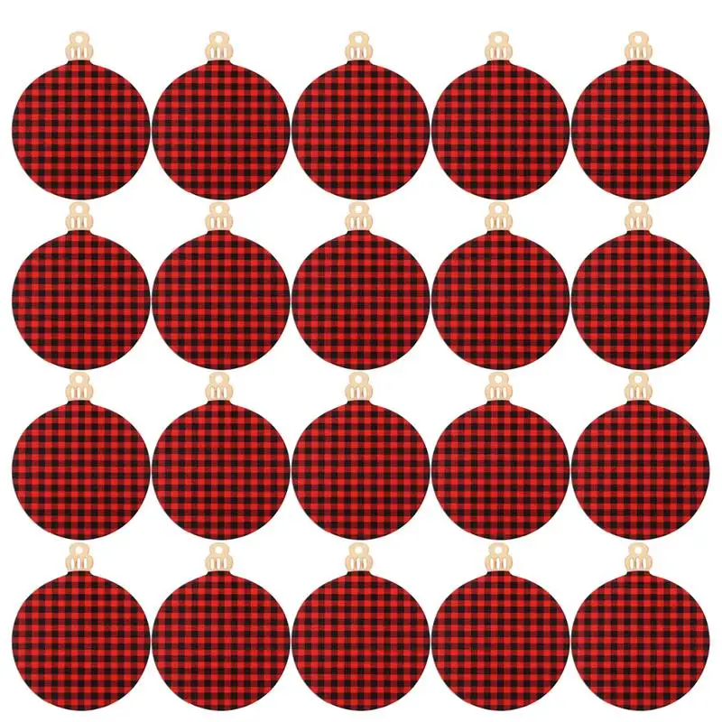 

20 шт., Деревянные Подвески в виде красной и черной решетки