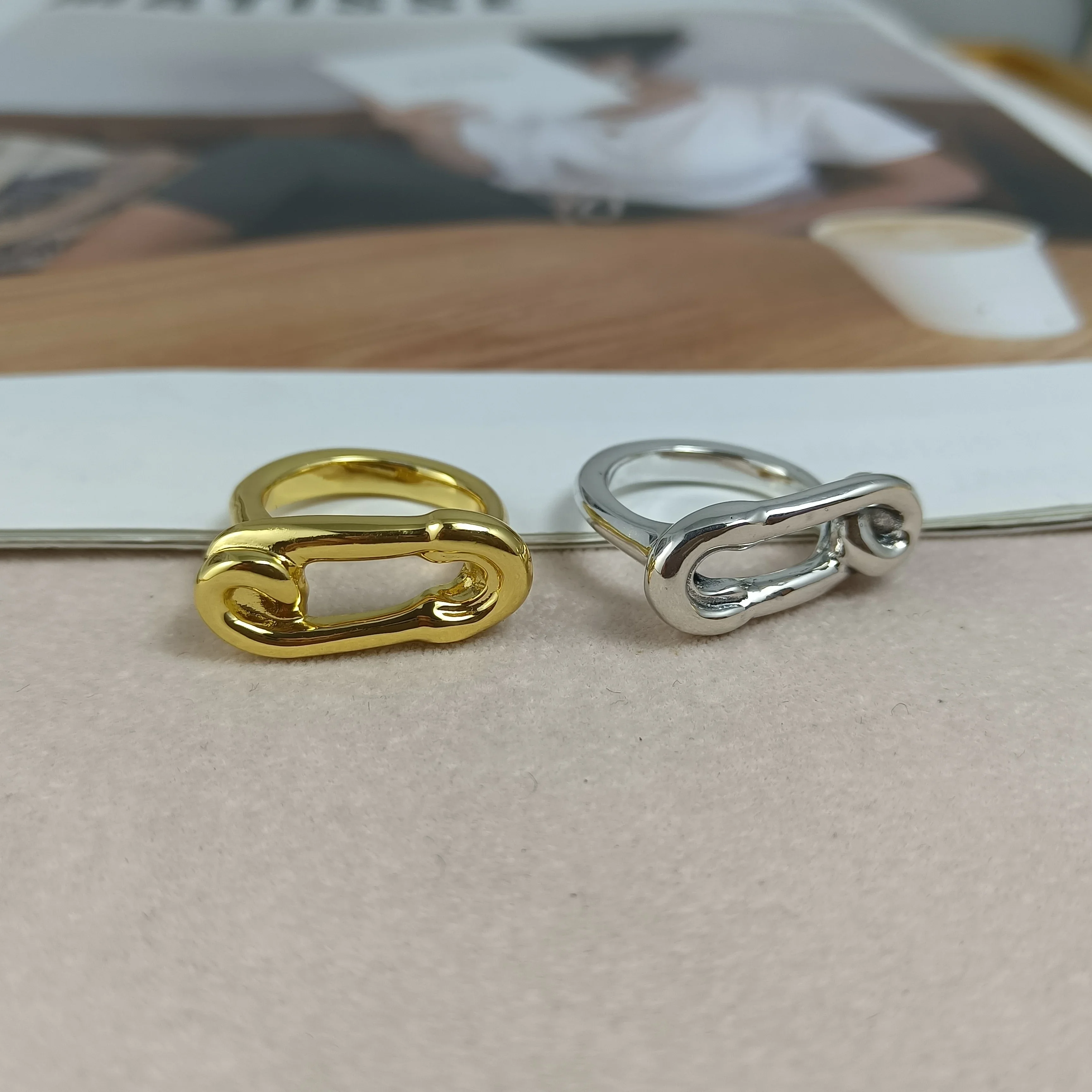 Роскошное кольцо из бисера нержавеющей стали с покрытием сплава 925 пробы новое