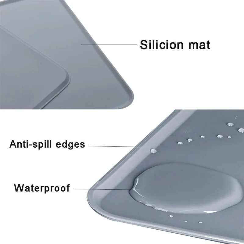 Водонепроницаемый Силиконовый Коврик Для Собак Одноцветный Кормления Домашних