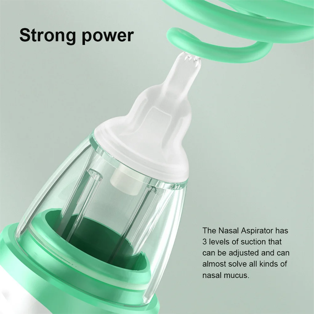 

Baby Nasal Aspirator Infant Nose Sucker Newborn Toddlers Hygienic Tool Rechargeable Battery with 3 Gears of Suction
