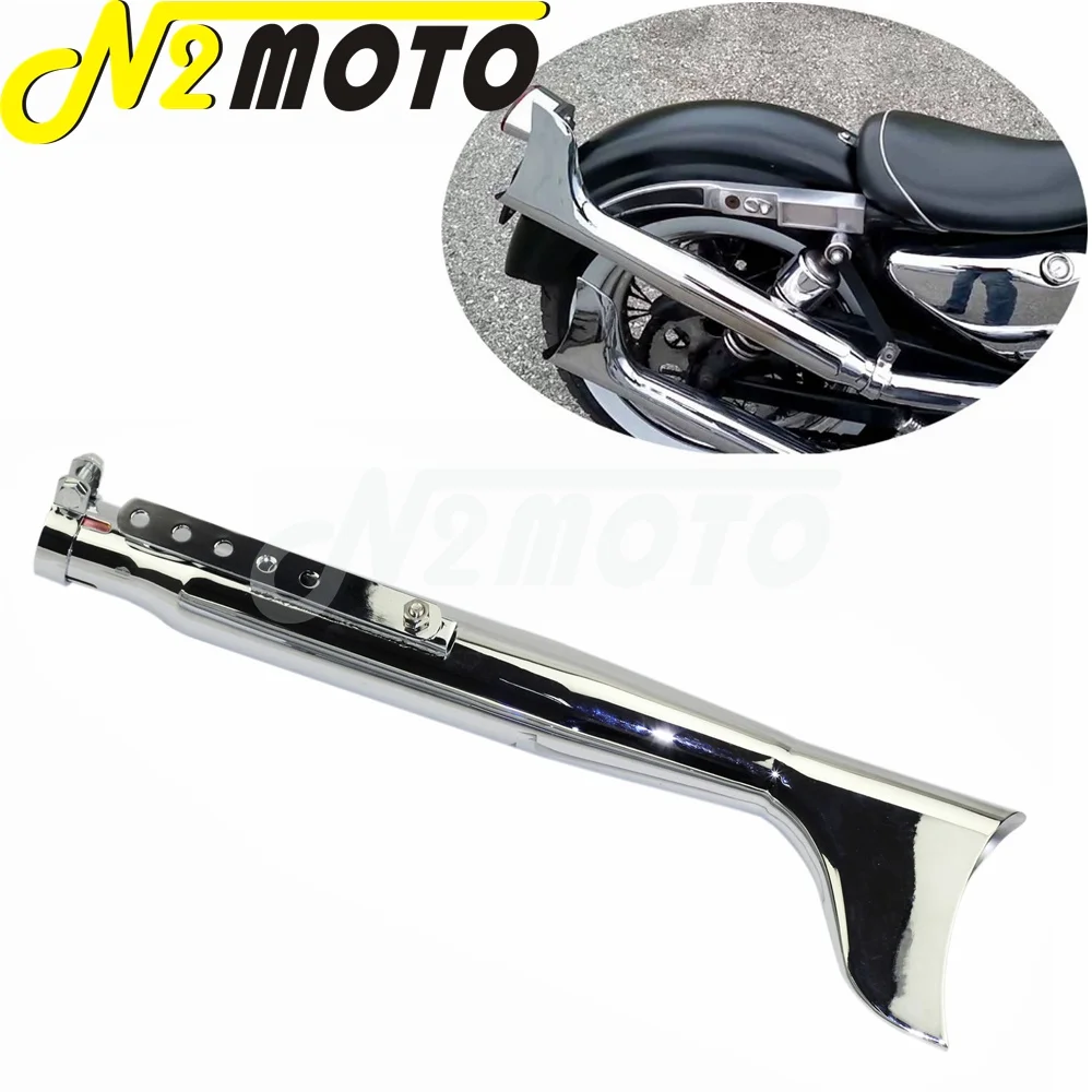 

21" Shark Fin Chrome Exhaust Mufflers Fish Tail Galvanized Iron 1-1/2" 1-3/4" Silencer for Harley Cafe Racer Touring FLHT FLHX