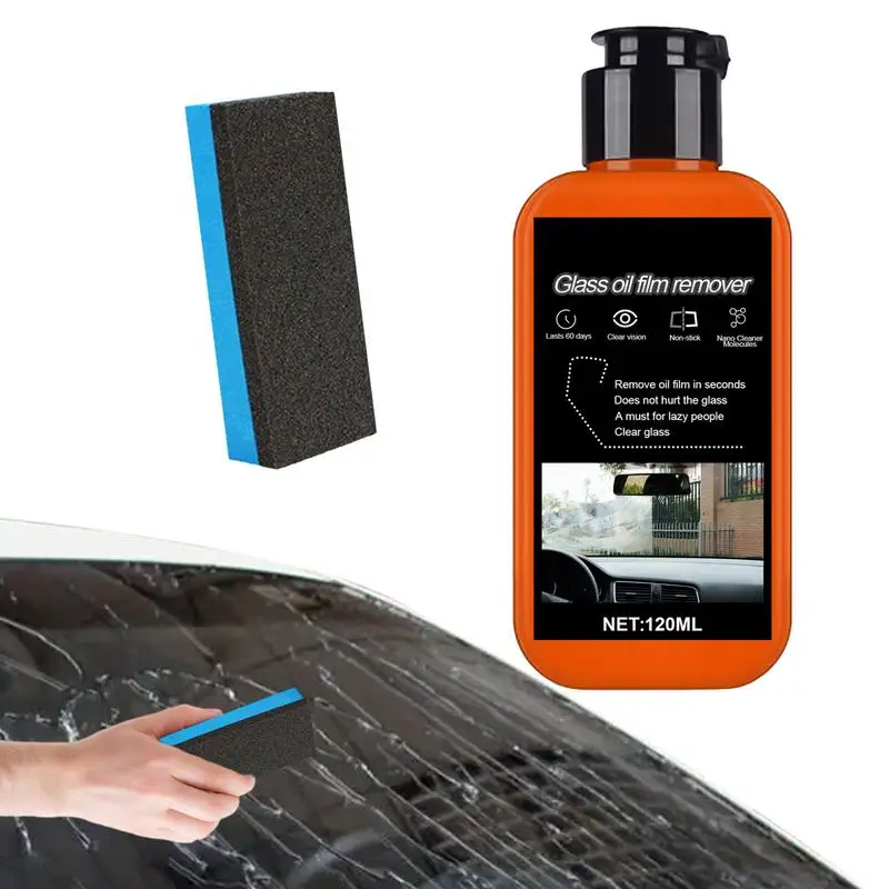 

Car Glass Oil Film Cleaner Car Window Glass Oil Film Remover Car Glass Polishing Cleaner Kit Eliminates Coatings Water Spots