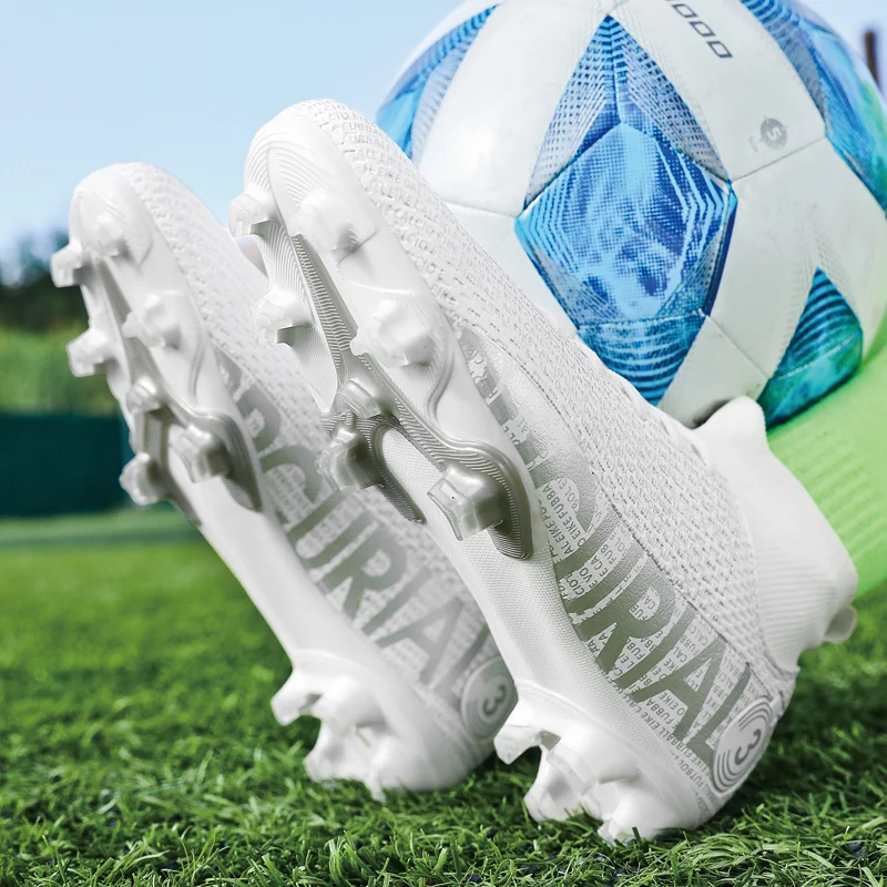 High Ankle Men Soccer Shoes Society Professional Childrens Athletic Grass Training FG/TF Soccer Cleats Football Boots for Boys