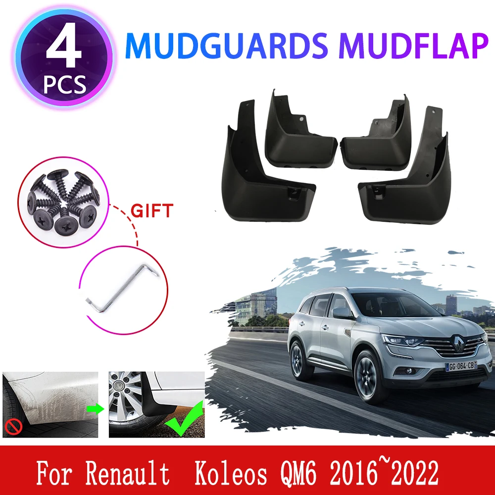 

For Renault Koleos Samsung QM6 2016~2022 2017 2018 MK2 Mudguards Mudflaps Fender Mud Flap Splash Mud Guards Cover Accessories