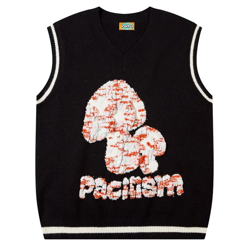 Мужской пуловер без рукавов с V-образным вырезом