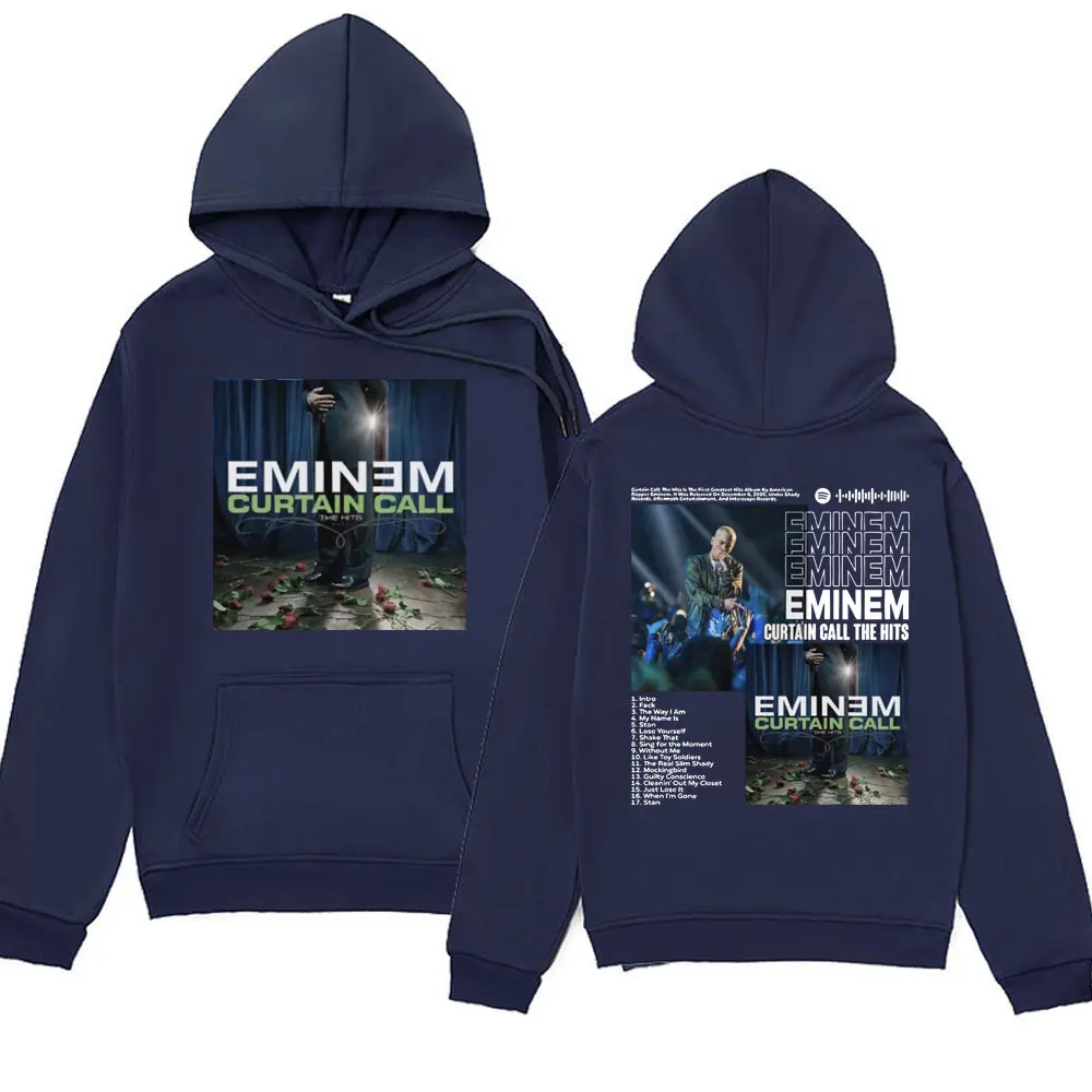 Men's Hoodies Eminem Slim Shady Tour Double Sided Print Sweatshirt Fashion Unisex Harajuku Vintage Oversized Pullover Clothing images - 6