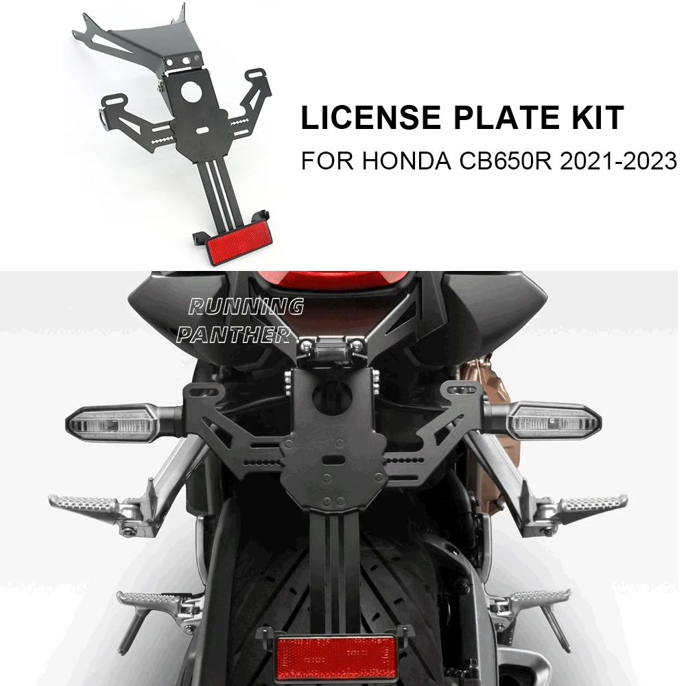 

NEW Motorcycle Rear Short Tail Stock License Plate Holder Tailstock Bracket Kit For Honda CB650R CB 650 R CB 650R 2021 2022 2023
