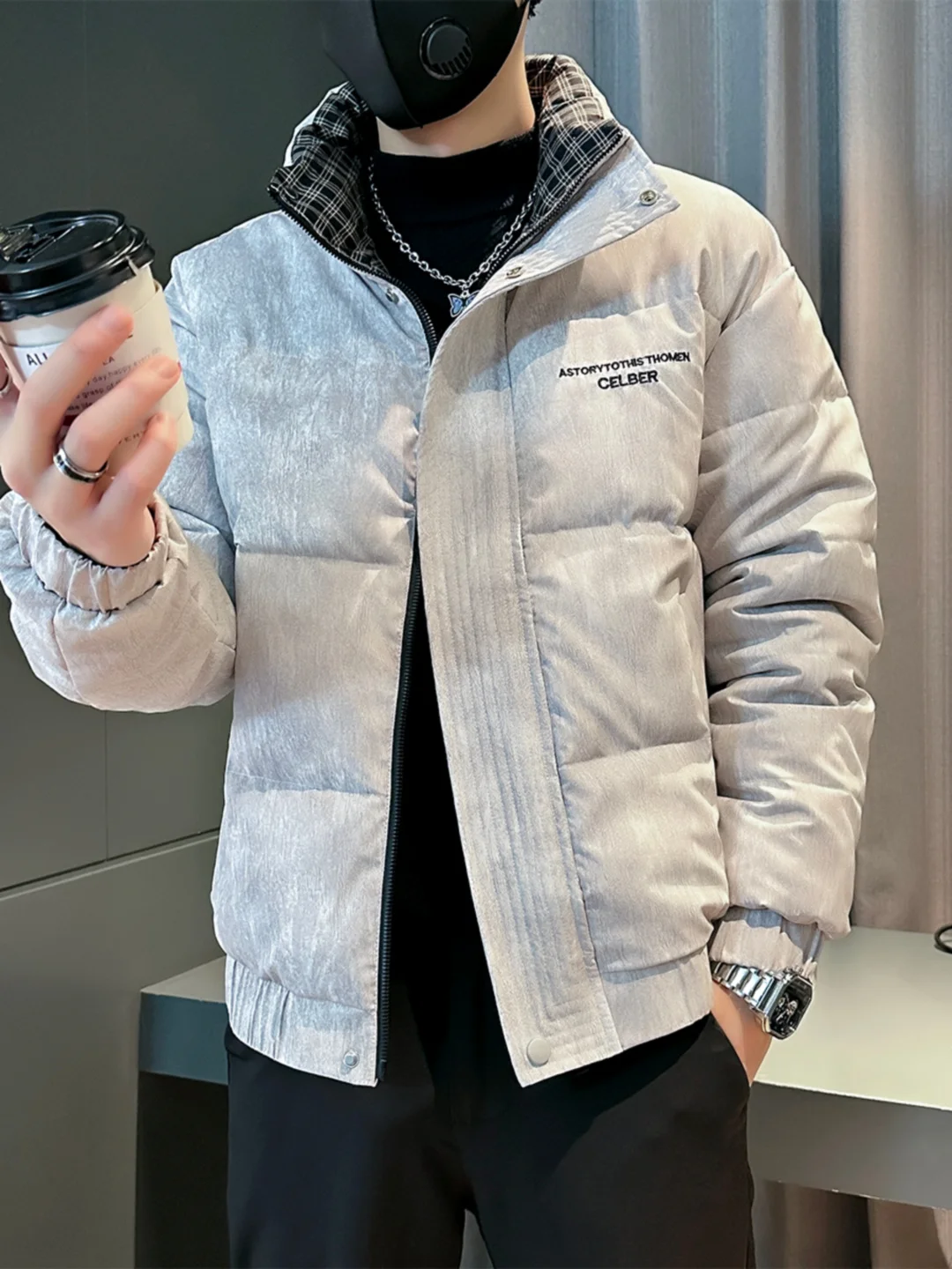 Мужское пальто с хлопковой подкладкой Dir верхняя одежда зимняя модная