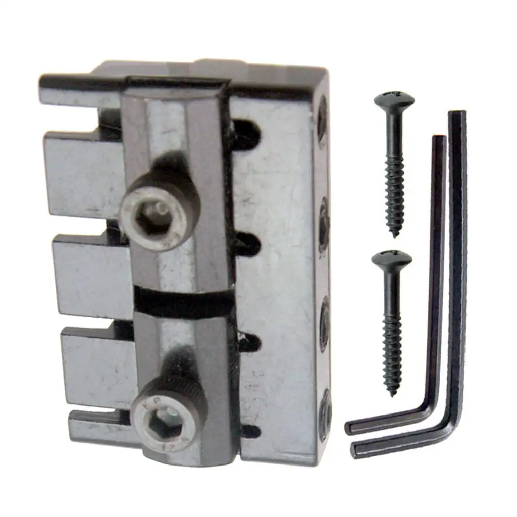 

Black 4 String Electric Headless Bass Guitar Locking Nut with Screws Hex Key