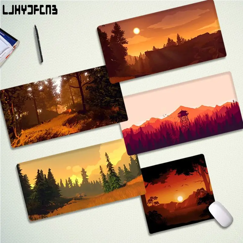 

Deep Forest Firewatch Girl Pad Large Gaming Mousepad L XL XXL Gamer Mouse Pad Size For Keyboards Mat Mousepad For Boyfriend Gift
